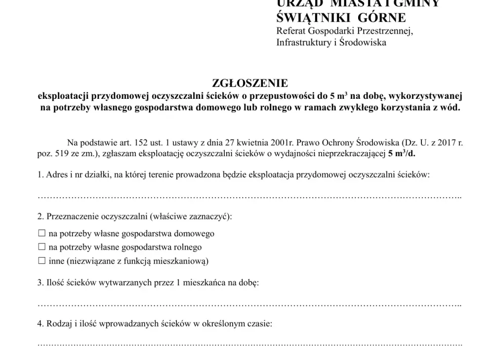 Jak uniknąć błędów przy wypełnianiu zgłoszenia przydomowej oczyszczalni ścieków krok po kroku