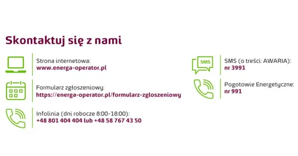 Energa Operator Kalisz - kontakt w sprawie awarii prądu i numer telefonu
