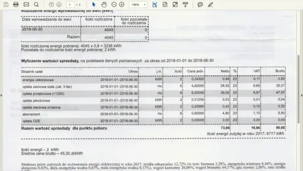 Jak czytać fakturę za prąd z fotowoltaiką: 5 kluczowych elementów
